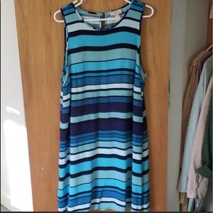 LOFT swing dress, stripes